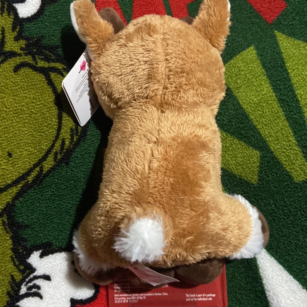 Rudolph plush stuffed animal and Rudolph and the Reindeer Games hardcover book - Picture 6 of 6